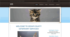 Desktop Screenshot of cedarcountyvet.com